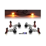 ◇即納◇汎用 メッキ 砲弾型ウインカー スモーク ロング 1台分4個セット AXIS90 AXIS90 プロフット AXIS トリート AXIS Z
