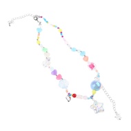 Kelln High-Grade Crystal Beaded Necklace Bohemian Heart Star Necklace Handmade Bohemian Bead Necklac