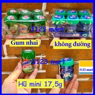 (Wholesale from 2,3,6) (Lot of 6 mini jars) MENTOS AIR sugar-free chewing GUM mint, watermelon jar 1