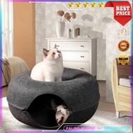 Playful Minds - Quety Cat Bed Tunnel Toy Cat Donut Tunnel Bed - Q60