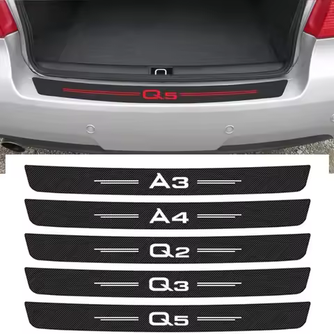 Car Styling Trunk Bumper Sill Guard Stickers Door Threshold Anti Scratch Strips for Audi A3 8P 8V A4