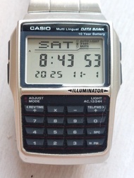 Casio Data Bank 很新浄計算機、電話號碼儲存、鬧鐘碼錶、两地時間手錶。大圍MTR或美孚MTR交收