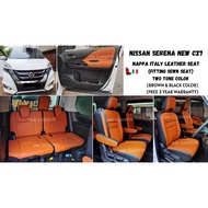 [JME CUSHION] NISSAN SERENA (1996 - 2024) FITTING SEWN LEATHER SEAT *JAHIT MATI SEAT*