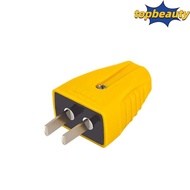 TOPBEAUTY Wiring Plug, Anti Drop 10-16A 250V Plug Adapter, CN Two-Pin Power Flame Retardant Rotatabl
