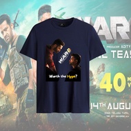 Baju War 2 T-Shirt War 2 Hrithik Roshan 100% Cotton Short Sleeve Lelaki & Wanita Tee 宝莱坞双雄之战#19