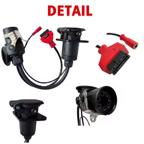 7638 EBS Compatible with Bosch Autel Autocom for Truck Vehicles New OBD2 Trailer Diagnostic Adapter 