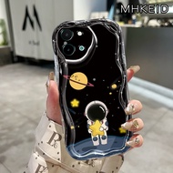 MHKEID Casing Hp Untuk VIVO Y28 4G Case Pola astronot kartun Transparan Silikon Softcase Kesing Casi