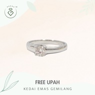 [Kedai Emas Gemilang] 2002047 {YS} 0.31Ct Diamond White Gold Ring (6117560272) (12) (2.84G) [750 Gol