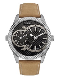Guess Men s Analogue Quartz Watch with Leather Strap W0788G2
