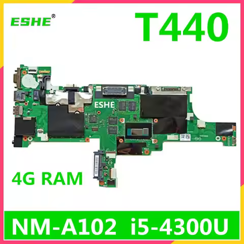 For Lenovo Thinkpad T440 Laptop Motherboard With i5 i7 CPU 4GB RAM DDR3 00HM157 00HM173 00HM165 04X4