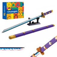 Zoro Anime Swords Building Set Compatible with Lego,Roronoa Zoro Yamato Sword with Scabbard and Brac