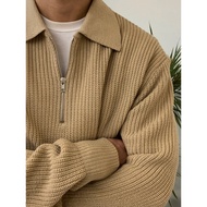 sweater men half zipper sweater Polo American Sweater Lazy Half Zipper Sweater