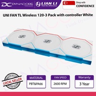 Lian Li UNI Fan TL Wireless 120-Triple Pack-2.4 GHz Wireless Signal ARGB Fan - White (12TL1W3W)