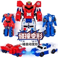 New Two-in-One Transformers God of War Magnetic Collision Fit Cool Robot Model Car Children Educatio