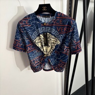 26SS Spring autumn new short sleeves tshirts T-shirt round neck cotton print pattern 4 colors 0422