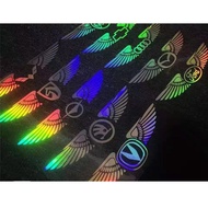 Laser Rainbow Car Sticker Car Logo Decoration Lining Design Proton Honda Toyota Bmw