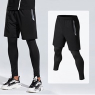 Men Running Sport Shorts Men Compression Tight Leggings Male Workout Gym Jogging Pants Summer Quick Drying Summer Fitness Shorts