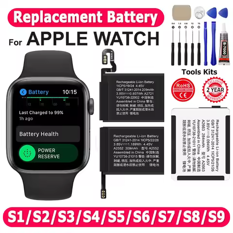 100% NEW Battery For Apple Watch Series Ultra SE 1 2 3 4 5 6 7 8 IWatch S1 S2 S3 GPS LTE S4 S5 S6 S7