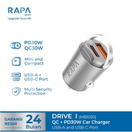 RAPAtech Car Charger DRIVE I Dual Port Fast Charging 30W 45W MB1020 Fast Charging Car Charger