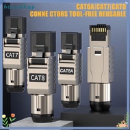 HECCEHZP RJ45 Metal Tool, 40G LAN Cable 2000MHz RJ45 Cat8 Cat7 Cat6A Connectors, Ethernet Terminatio