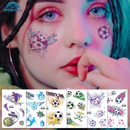 OPENMALL Glitter Temporary Tattoo Stickers Football Soccer Ball Bling-Bling Face Stickers for Soccer