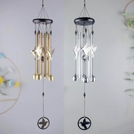 Mobile Bell 8-Direction Yantra Wind Chime Yin Yang Metal Rod Type 5 Tubes Auspicious Attract Wealth 