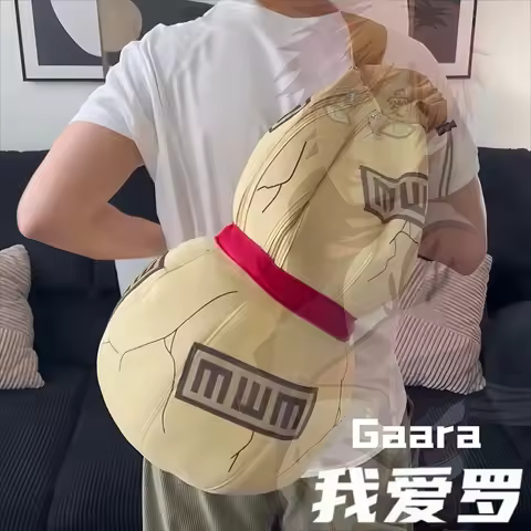 Anime Naruto Shoulder Bag Ninja Rucksack Kazekage Gaara Sports Rucksack Cosplay Gourd Portable Stude