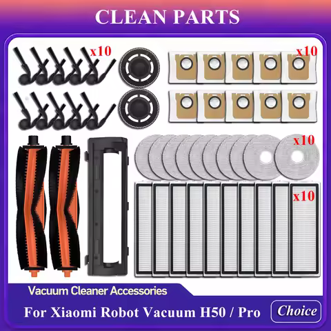 Accessories For ( Xiaomi Robot Vacuum H50 / H50 Pro ) Vacuum Cleaner Parts Main Side Brush HEPA Filt