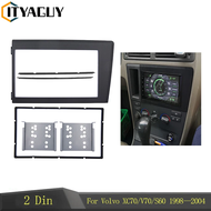 Double Din Car DVD Radio Frame for Volvo XC70 V70 S60 19982004 Face Bezel 2 Din Installation Kit Fas