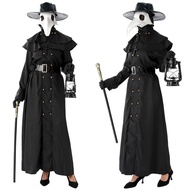 <[Halloween Plague Doctor Costume with Beaked Mask - Horror-Themed]]>