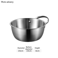 JJT [Miễn Phí Vận Chuyển]Tô trộn salad trộn bibimbap Hàn Quốc có tai Tô trộn salad đa năng bát inox 