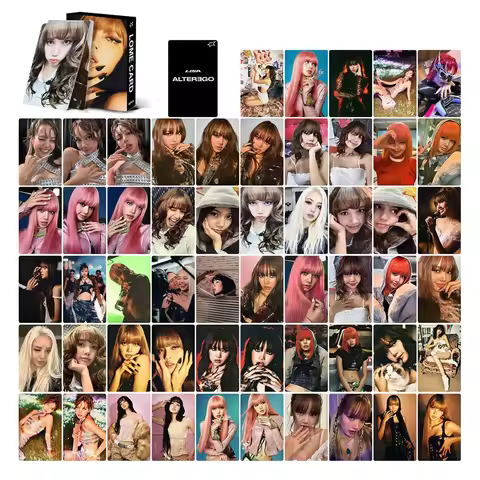 55Pcs/Set KPOP LISA New Album AlterEGO Lomo Cards LISA Fashion Photocards Two-Sided Boxed Paper Post