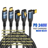 240W 5A  PD Type C to USB C Charger Cable LIKAIYUE Elbow PD3.1Fast Charging Data Wire for VIVO Y18 Y