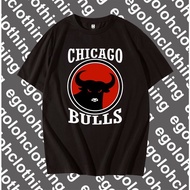 BULLS T-SHIRT - CHICAGO BULLS RED BULLS CLOTHES - CHICAGO RED BULLS TSHIRT - Black, 2.4,6,10
