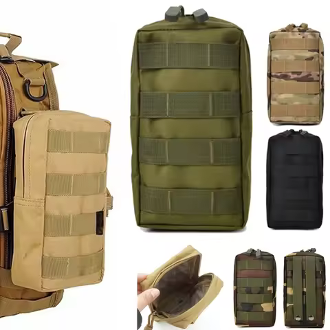 Men Molle Pouch Belt Waist Pack Bag Small Phone Pocket Waist Pack Running Pouch Travel Camping Bags 