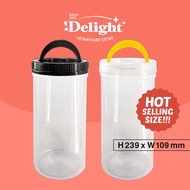 [SP9200]H239 x W109mm PET jar bottle plastic container biscuit jar biskut container biskut jar 饼干罐 罐