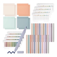 HAPPY TIME-24 Bible Highlighters1200 Clear Sticky NotesMorandi Colored Labels for Annotations Studen