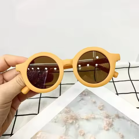 Kids Sunglasses, Inset Style Round Frame, 1-7 Year Old Baby Sunglasses, Children's Sun Shading, Sun 