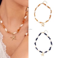 CH* Unique Seashells Necklace Beachwear Jewelry Adjustable Length Vacation Essential