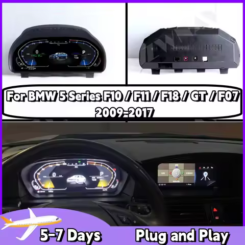 2024 New LCD Digital Dashboard For BMW 5 Seires GT F10 F11 F12 F18 F07 2009-2017 Cluster Digital Pan