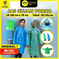 Thick Bamboo Poncho LDPE Plastic Raincoat Poncho Raincoat Reusable Poncho