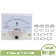 Hengyu Analog Panel Ammeter DC 0-3A 63x58x56mm Current Meter 85C1 ABS for Voltage Stabilizer Power Distribution Cabinet Test Bench