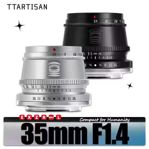 TTARTISAN APS-C 35mm F1.4 Large Aperture Camera Lens for Humanities Photography with Sony E Nikon Z 