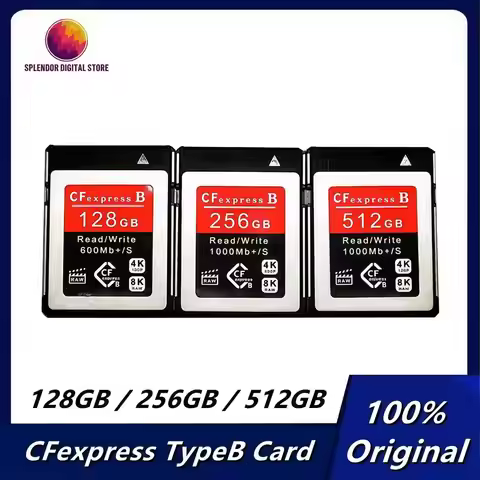 Original Professional CFexpress TypeB Memory Card 128GB 256GB 512GB CFE Memory Card For Z8 Z9 Digita