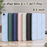 For iPad Mini 6 7 (A17 Pro) 8.3'' 2024 2021 6th 7th Gen A2568 A2569 A2993 A2995 A2996 Tri-fold Case 