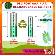 Delipow 1.2v Rechargeable Battery AA- 600mAh (free Level Up to 800mAh) / AAA- 300mAh