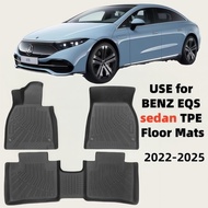 Use for BENZ EQS sedan For EQS 450 580 sedan floor mat EQS trunk mat custom AllWeather 2022 2023 202