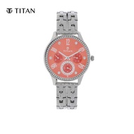 Titan Purple Orange Dial Analog Women's Watch 95040SM02