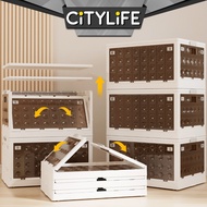 Citylife 30L-125L Folding Storage Box Cabinet Wardrobe Transparent Foldable Home Clothes Snacks Storage Cabinet X-6100