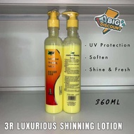 3R Luxurious Shinning Lotion 360ML UV Protection Shine & Fresh / Leather Wood Plastic Formica